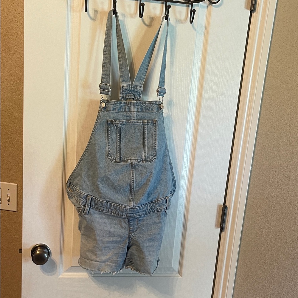 Isabel Maternity by Ingrid & Isabel Light Blue Denim Overalls